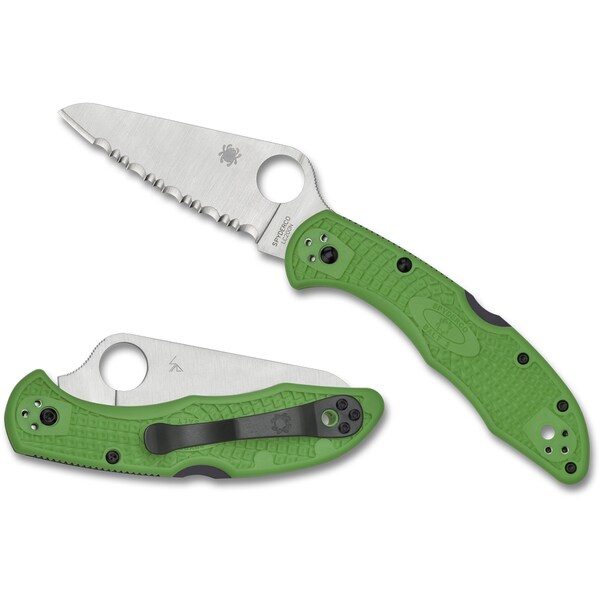 Spyderco 2024 Spyderco Salt 2, Lightweight Green, Serrated Lc200N Steel, Reveal 7 SPY-C88FSGR2 - main